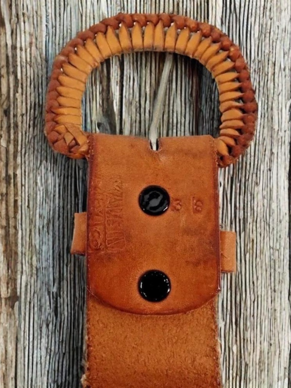 Stamped Leather Mens Size 38 Western Snake Stamp Leather Belt Made in Mexico NEW - Picture 16 of 16
